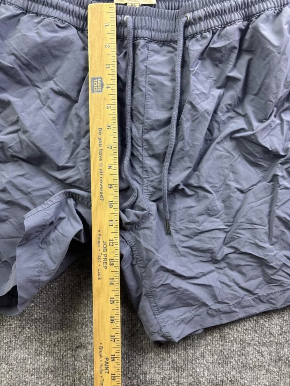 Madewell Shorts Mens XL Gray Swim Trunks Mesh‎ Lined Quick Dry Elastic Waist